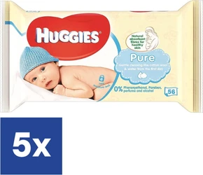 Huggies Pure Baby Wipes Billendoekjes 99% water – 5 x 56 doekjes